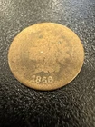 Very Rare 1866 Indian Head Penny AG Great Find No Reserve Auction!