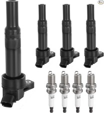 Ignition Coil Pack and Spark Plugs Kit fit for 1.8 2.0 L4, Set of 4
