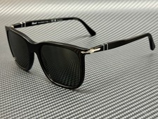 PERSOL PO3357S 95 58 RENZO Black Green Polarized Unisex 53 mm Sunglasses