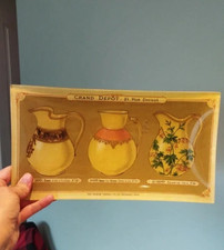 Vintage French Decoupage Glass Tray Le Grand Depot 1882 Print Ch�teauchic