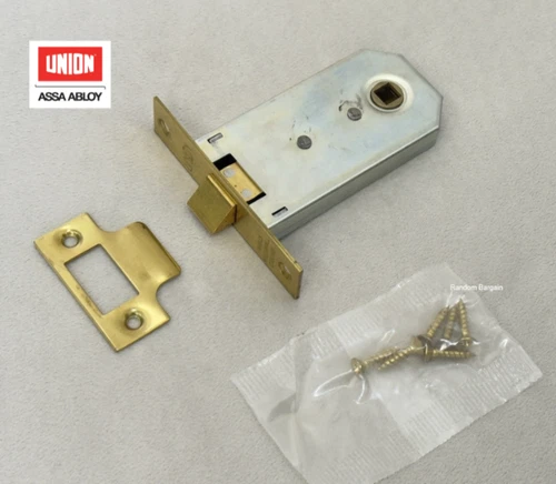 Union J2642 – 102mm (4”) Mortice Latch Flat Pattern Latch Brass Finish