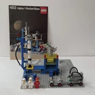 VINTAGE LEGO SPACE 483 ALPHA-1 ROCKET BASE 100% PARTS COMPLETE w MANUALS EUC!