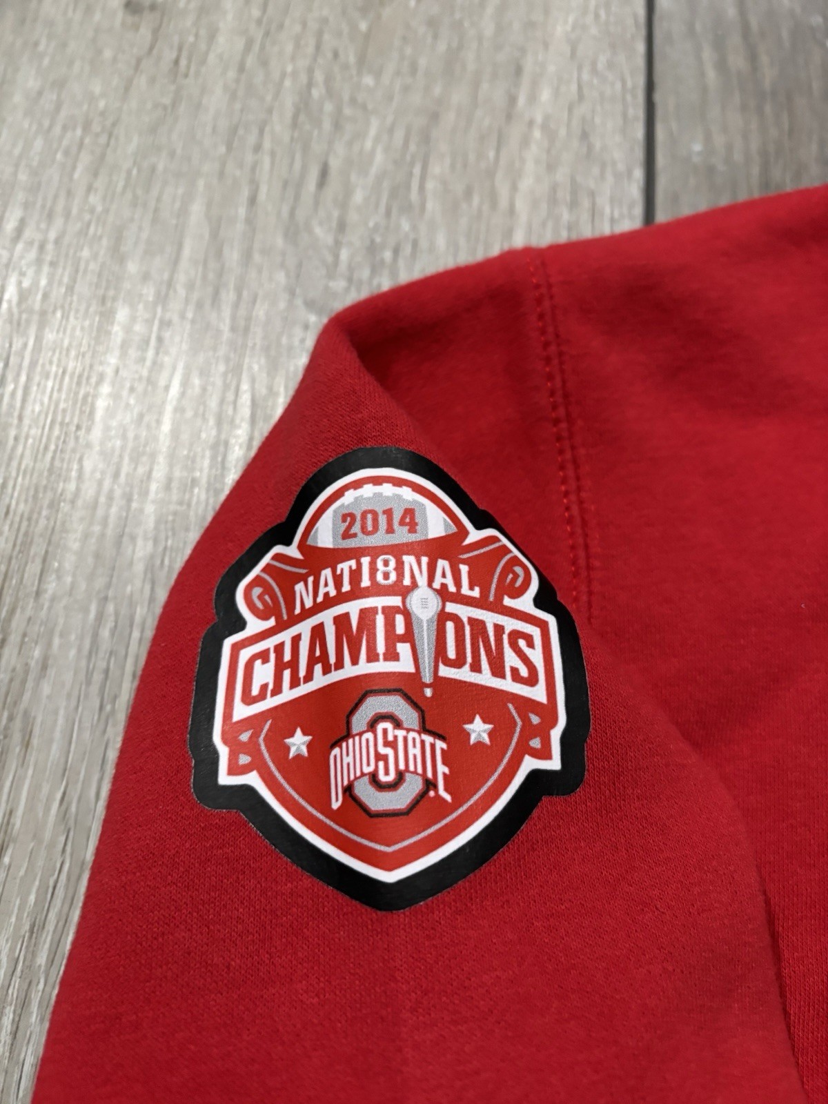 Nike Ohio State Buckeyes 2014 National Champions Hoodie. Mens L. Red. NCAA. thumbnail 5