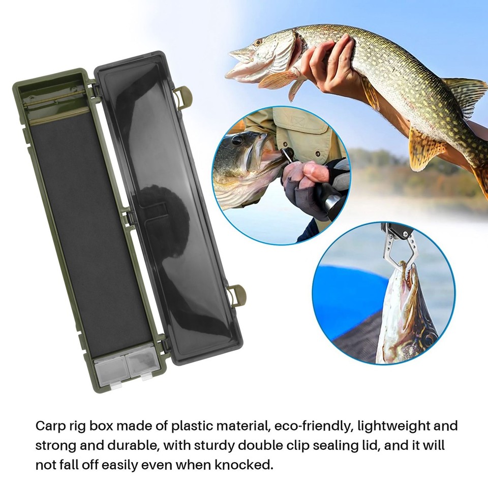 Carp Rig Box with Fish Hook, Carp Fishing Storage Box, Rig Board with ...
