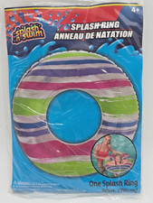 Splash N Swim 30-Inch Striped Inflatable Pool Splash Ring For Ages 4