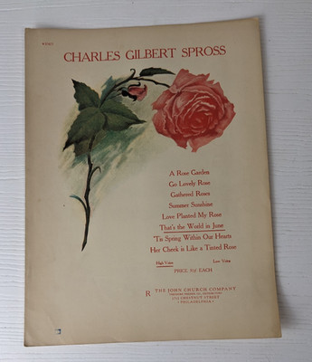 Vintage sheet music That's the World in June high voice Charles Spross 1912