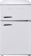 GLR31TWEER Retro Compact Refrigerator, Mini Fridge with Dual Doors, Adjustable M