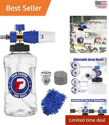 Efficient Snow Foam Lance with 1.5L Bottle & Extra Nozzle for Optimal Cleaning
