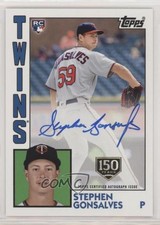 2019 Topps 1984 Baseball Rookies 150th Anniversary Stephen Gonsalves Auto 8k4