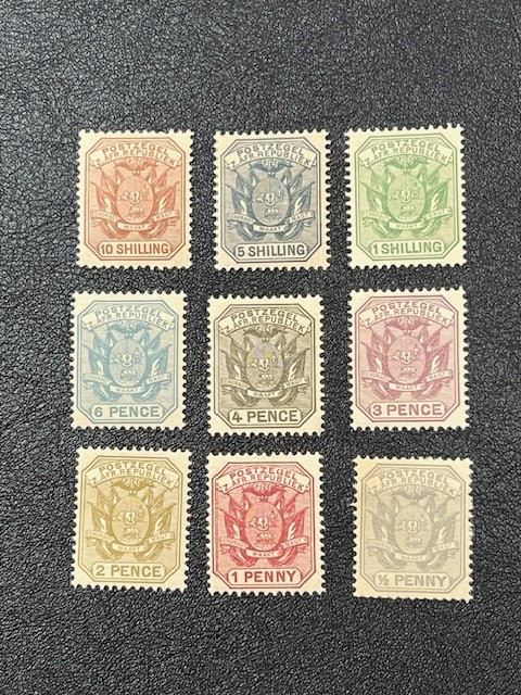 British Transvaal 1895-96 Collection of #153-161 Mint H 3A6014
