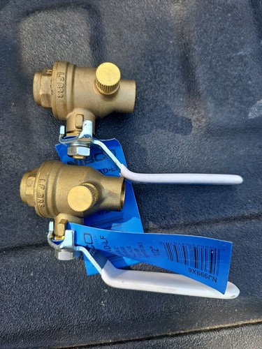 NIBCO SFP600AD-LF 1/2" Female Solder Copper Ball Valve Lead Free Lot Of 2