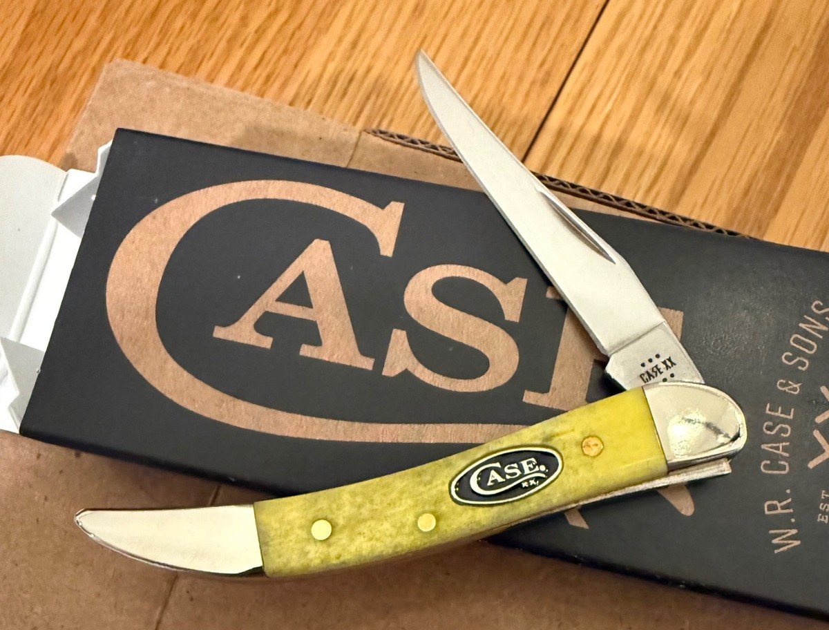 CASE YELLOW BONE TINY TOOTHPICK KNIFE NEVER USED IN BOX #610096 SS