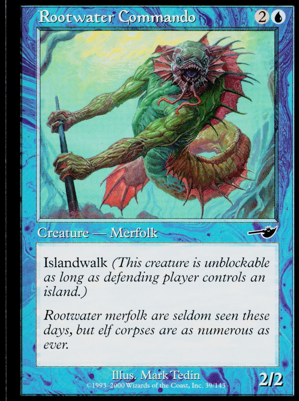 Rootwater Commando 39 Common Nemesis Magic: The Gathering Near Mint