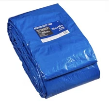 Everbilt 30 ft x 50 ft Blue Medium Duty Tarp (5 mil) Reinforced, Grommets