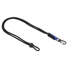 Paracord Braided Lanyard Neck Keychain Adjustable Necklace Strap Blue