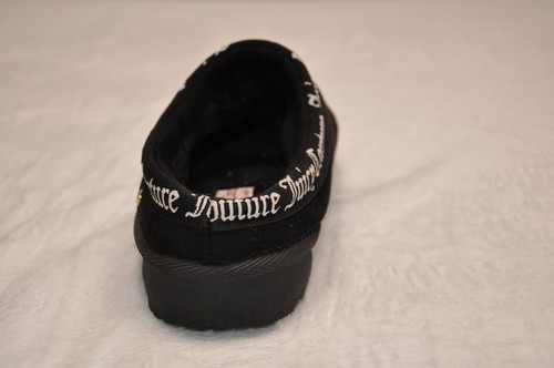 Juicy Couture Shoes Womens Size 9 Slip On Slippers Fuzzy Indoor Outdoor Crown - Picture 5 of 15