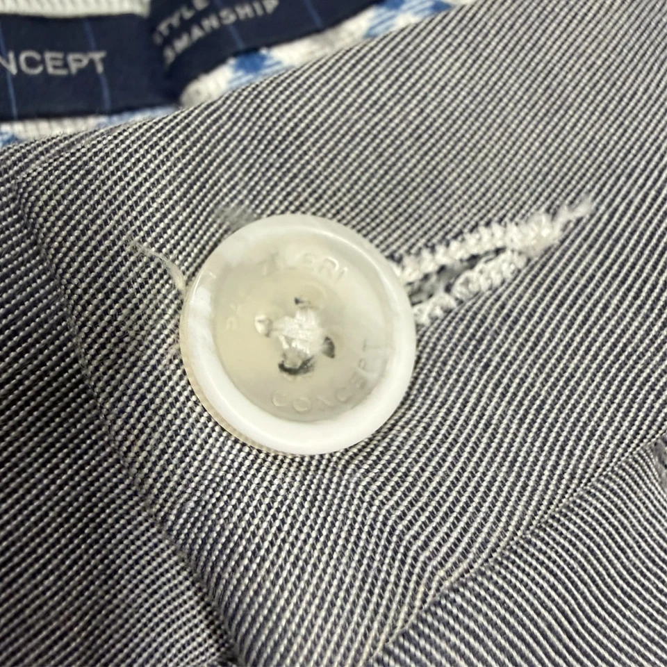 Pantalones chinos Pal Zileri 100 % algodón grises para hombre 34x31 Foto 4 de 4