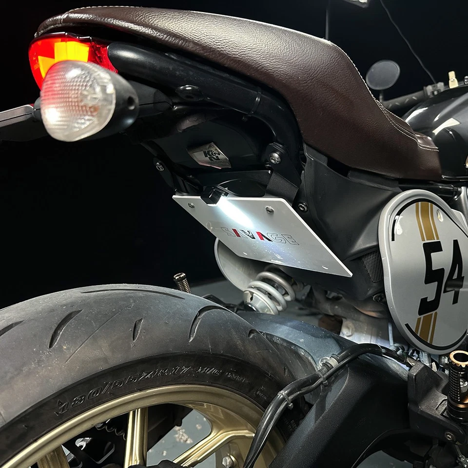 Concealed License Plate Holder For DUCATI Scrambler 800 Full Throttle Cafe Racer — 第 3/4 张图片