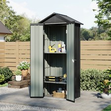  Garden Garage Parts Storage Shed Outdoor Metal Tool Box Cupboard Cabinet