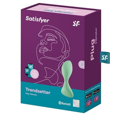 Satisfyer Trendsetter App-Controlled Vibrating Anal Plug Light Green