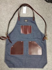 RRL Double RL Denim Work Apron Genuine Leather Pocket Workshop Vintage Apron
