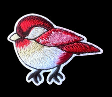 iron on patch applique bird 2 1/2 x 1 3/4 inch