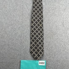 Vintage Polo Ralph Lauren Neck Tie Black White Geometric Silk Made In USA