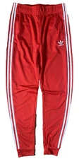 Adidas XL X-Large 15-16Y ADICOLOR SST Track Pants Kids Youth Red White