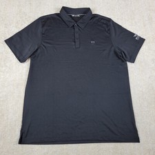 Travis Mathew Golf Polo Shirt Mens 2XL Black Short Sleeve Performance Hiking
