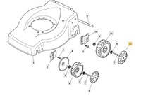 Graue Radkappe RasenmäHer Modelle 3544P ES414B Original Stiga 322110521/0