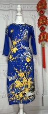 ao dai vietnamese dress cach tan lua co gian FINAL SALE