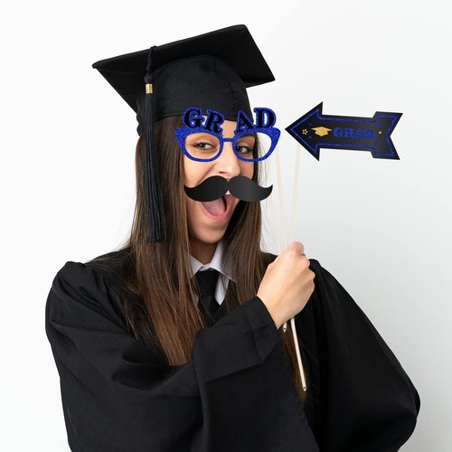 Graduation Photo Booth Props-Blue Class of 2025 Graduation Party DecorationCo... - Picture 6 of 7