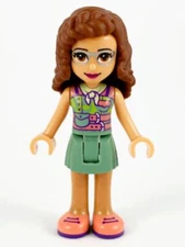 LEGO® Minifig frnd378 - Friends Olivia (Nougat) - Sand Green Skirt