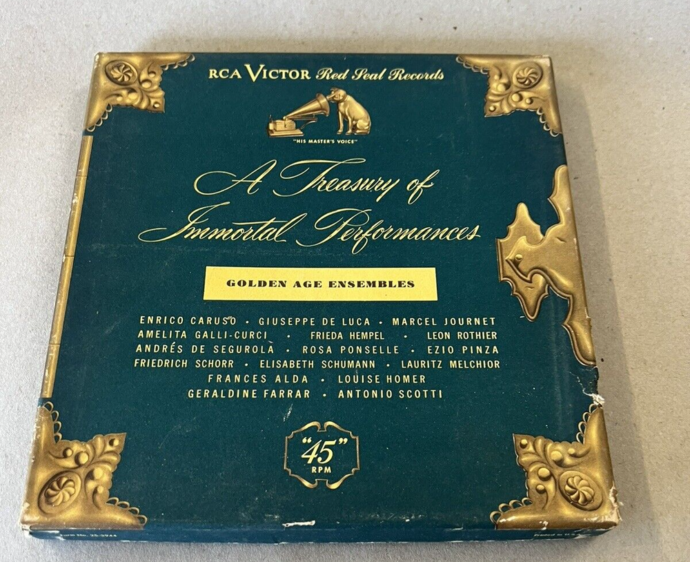 BOX SET OF 4 45 RPM RED RECORDS A TREASURY OF INSTRUMENTAL PERFORMANCES