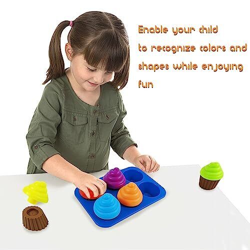 Cupcake Toy Toddler Toy Learning Colors and Shape-Shape Sorting Toys for Todd... - Picture 3 of 8