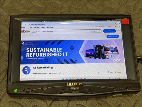 Lilliput 619A 7" LED HDMI Feldmonitor mit 12V Autoladegerät - Bild 2 von 4