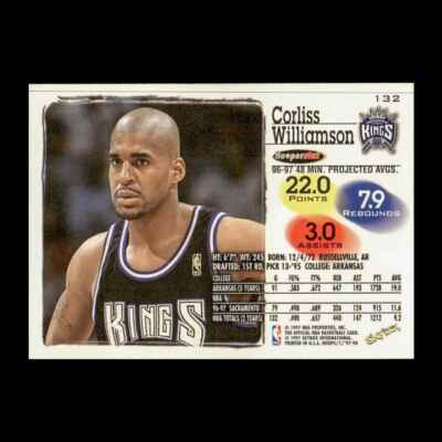 Corliss Williamson 1997-98 Hoops Sacramento Kings #132 R331D 90 | eBay Corliss Williamson 1997-98 Hoops Sacramento Kings #132 R331D 90 | eBay