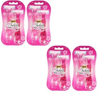 16 Bic Simply Soleil 3-Blade Lubricating Strip Razor Disposable (Total 4 Packs)