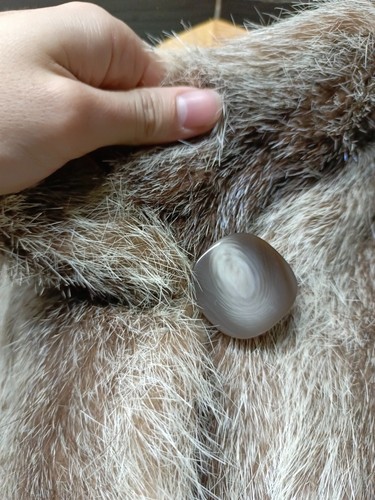 vintage Luxury Real genuine Mink fur brown cross long blonde Gorgeous coat L 12 - Picture 4 of 21