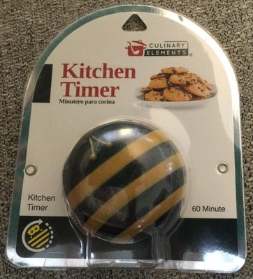 Black &Yellow Smiling Bee  Design Kitchen 60 Minute Timer-Culinary Elements
