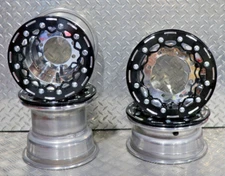 HONDA YAMAHA BANSHEE RAPTOR YFZ TRX BEADLOCKS ATV FRONT REAR POLISHED BLACK