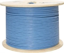  PLENUM CAT6A 10G  Solid-Bare Copper Bulk Cable BLUE 500FT,1000FT