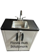 Portable Hand Wash Sink with Hot and Cold Water with NSF Parts 110V ( Side Sink)