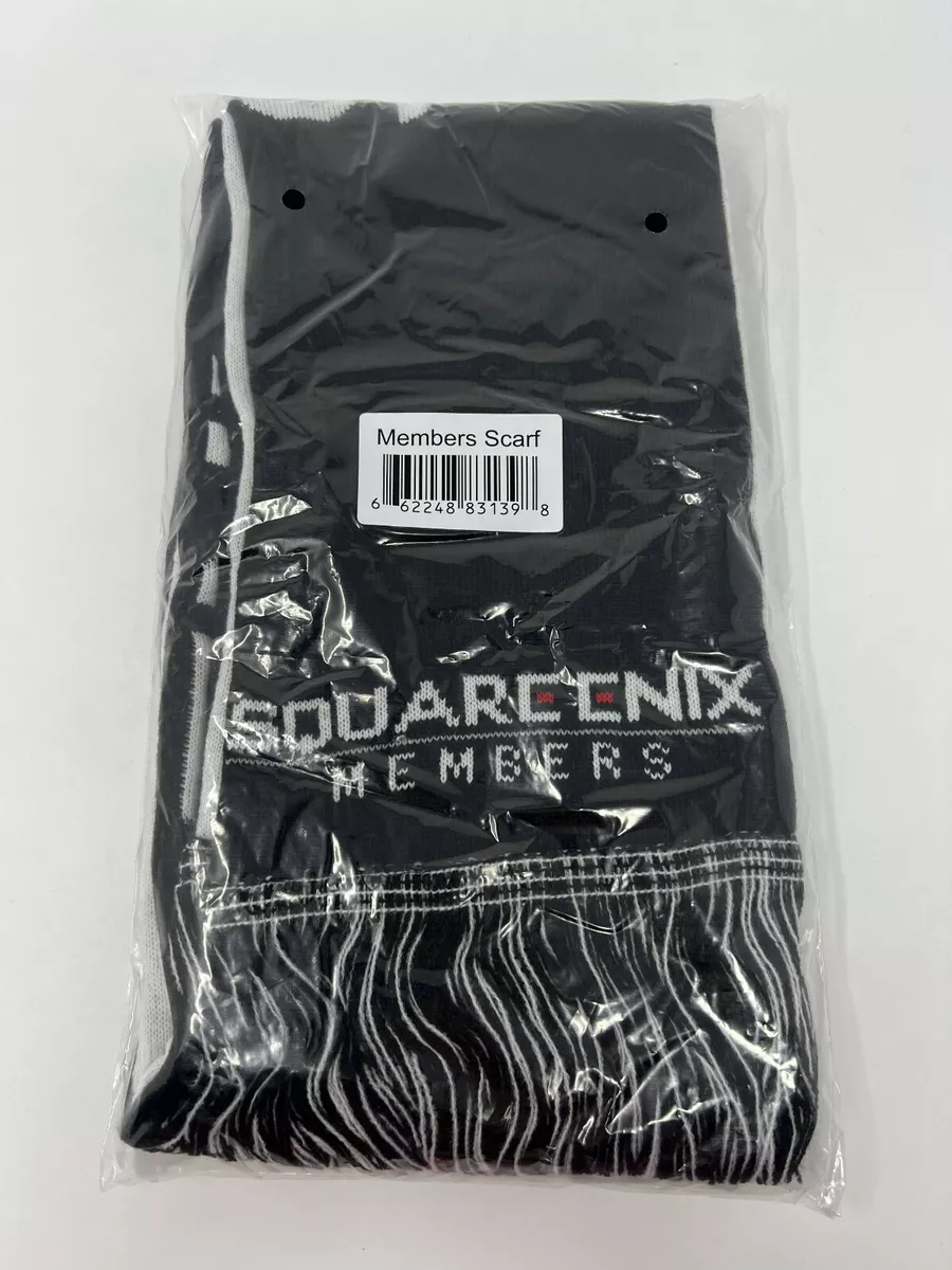 Square Enix Members Exclusive Black and White Unisex Neck Scarf NEW