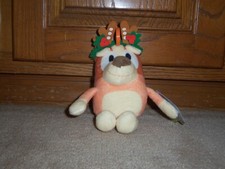 NEW, Bluey  Friends Bingo With Reindeer Ears 7" Plush Clip On BACKPACK CLIP