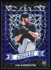 2021 Panini Chronicles Crusade Blue Velocity Ian Anderson Atlanta Braves #22