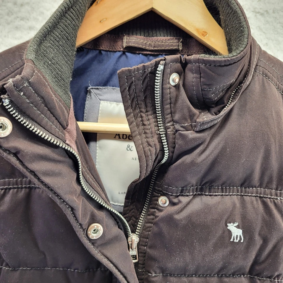 Chaleco Abercrombie Fitch Niñas Grande Plumón de Ganso Puffer Alce Retro Y2K Preppy Foto 2 de 4