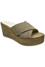 Donald Pliner Women's Ideal Basic Elastic Wedge Sandals Bone