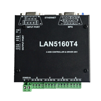 New 4-Axis CNC Ethernet Mach3 Control Card Integrated Plate Control System LAN51
