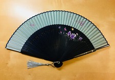 Luxury Handicraft Printing Silk Mother of pearl Folding Hand Fan